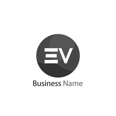 Initial Letter EV Logo Template Design