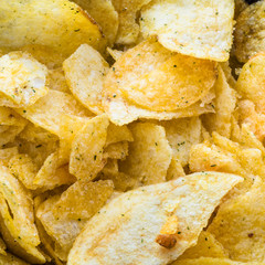 potato chips close up