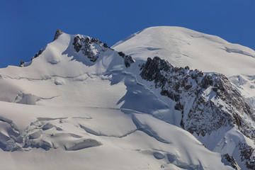 Fototapeta na wymiar Mont Blanc massif in the French Alps
