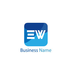 Initial Letter EW Logo Template Design