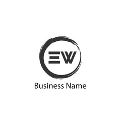 Initial Letter EW Logo Template Design