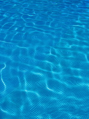 Surface of blue swimming pool, Background of water in swimming pool.