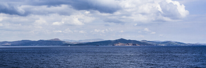 Storm clouds over the Mediterranean sea