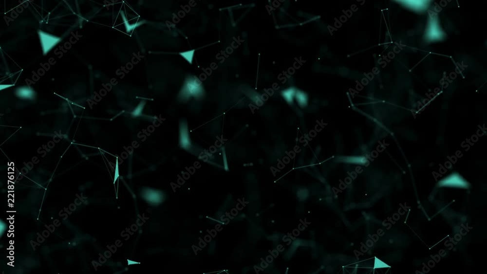Poster pleasant cosmos. cosmic invasion. computer graphics of moving particles. animated background. seamle