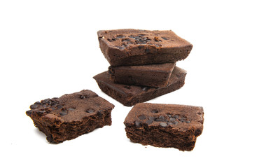 american brownie pie isolated
