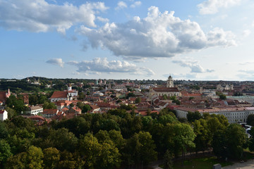 wspaniała panorama Starego Miasta Wilna