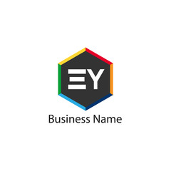 Fototapeta premium Initial Letter EY Logo Template Design