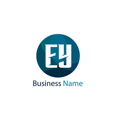 Initial Letter EY Logo Template Design