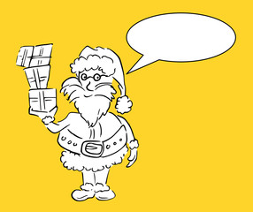Kerstman met een cadeautje