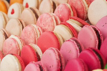 tasty colorful appetizing lie on the shop window or in a cafe