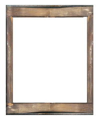 Old Wasted Wooden Frame Isolated