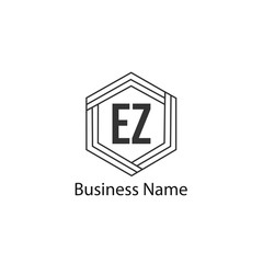 Initial Letter EZ Logo Template Design