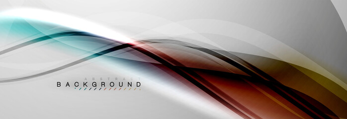 Smooth flowing wave motion concept background