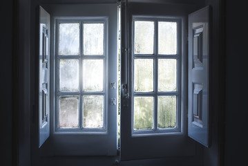 Fototapeta premium Cute vintage wood windows