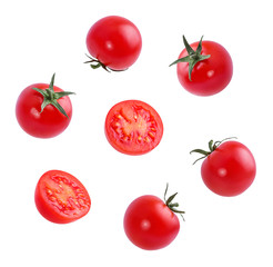 Fresh tomato isolated on white background with clipping path