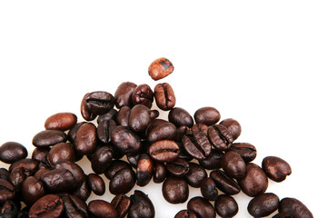 Coffee Beans isolated on white.