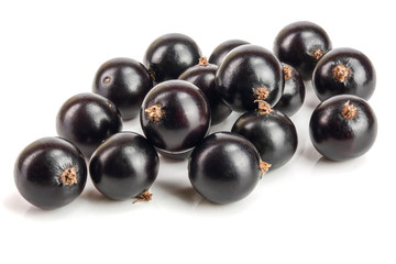black currant heap isolated on white background