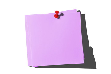 Violet note stickers - Shadow - Isolated