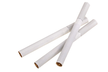 The cigarette isolated on a white background
