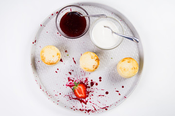 three small pancakes