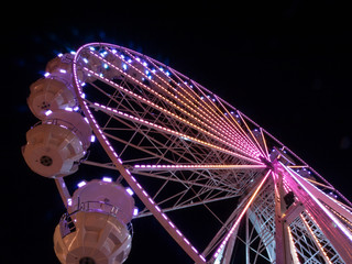 Night fair in Bavaria with a lot of fun in neon