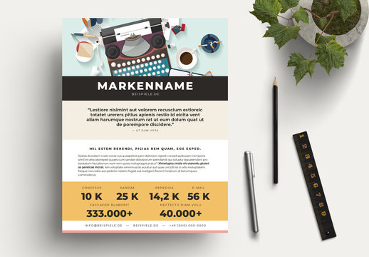 Autoren Media Kit-Layouts