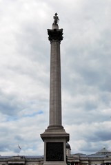 Fototapeta na wymiar Nelson's Column Monument in Trafalgar Square, London