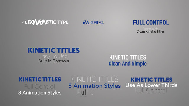Clean Kinetic Titles