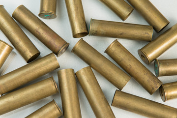 hunting cartridges, cartridges on white background, hunting ammunition	