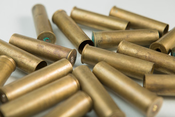hunting cartridges, cartridges on white background, hunting ammunition	