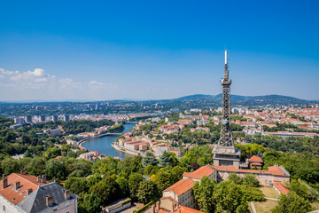 Vue de Lyon vu depuis la basilique de Fourvière