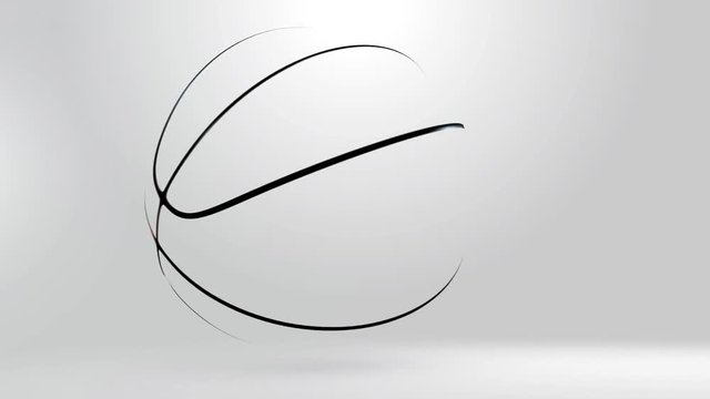 Basketball ball. Animation with alpha channel.