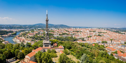 Panorama de Lyon vu depuis la basilique de Fourvière © Gerald Villena
