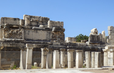 Ruins of the ancient city of Ephesus in Turkey. 
