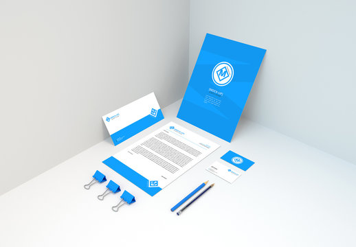 Stationery and Desk Accessories Mockup