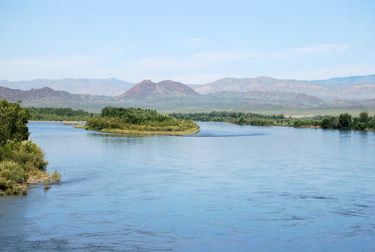 Enisey river in Tyva region, Russia