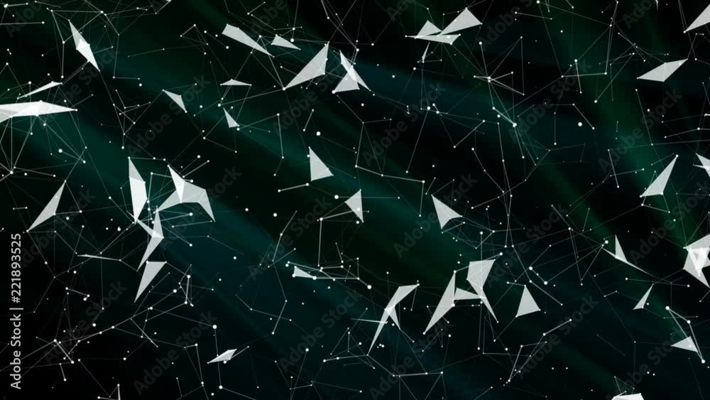 Poster translucent parts. computer graphics of moving particles. animated background. seamless loop.animati
