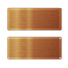 Wooden sign. vector illustration