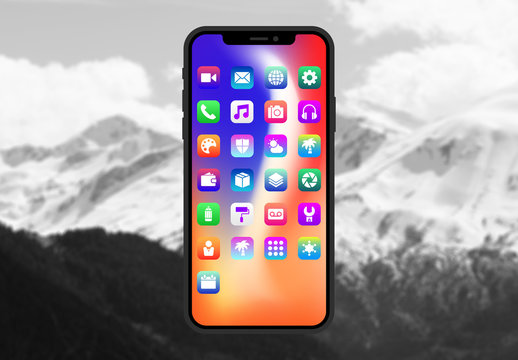 App-Symbol-Kit mit Farbverl&auml;ufen