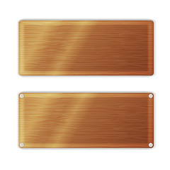 Wooden sign. vector illustration