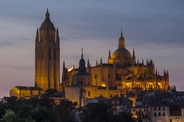 Fototapeta na wymiar Segovia, monumental city. Cathedral of Our Lady of the Assumption and of San Frutos