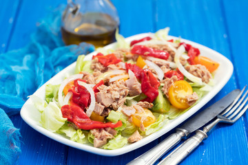 tuna salad on white dish