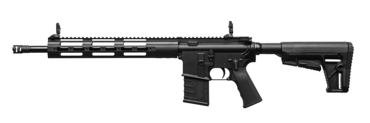 Gun rifle isolated on white
