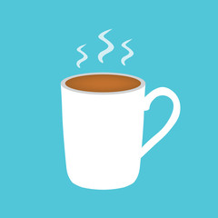 hot coffee cup icon- vector illustration