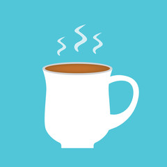 hot coffee cup icon- vector illustration