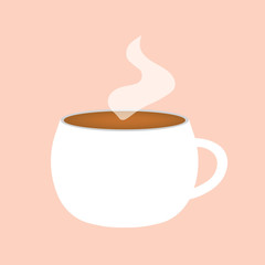 hot coffee cup icon- vector illustration