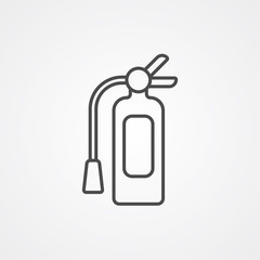 Fire extinguisher vector icon sign symbol