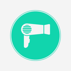 Hair dryer vector icon sign symbol