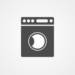 Washing machine vector icon sign symbol