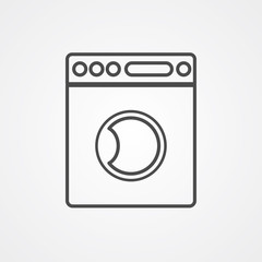 Washing machine vector icon sign symbol